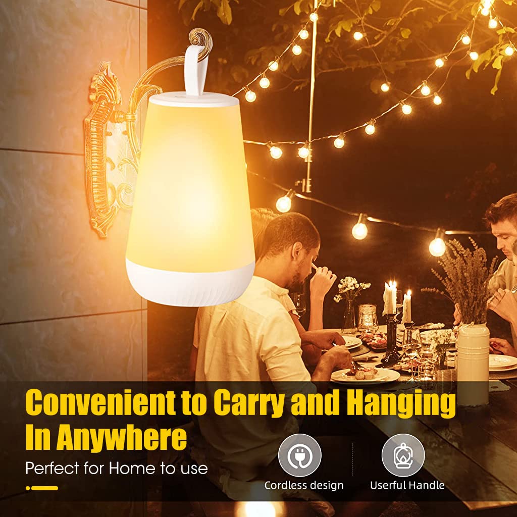 ELEPHANTBOAT RGBIC LED Night Lamp for Bedroom with 1200mAh Rechargeable Battery | Touch Control Color Modes for Kids