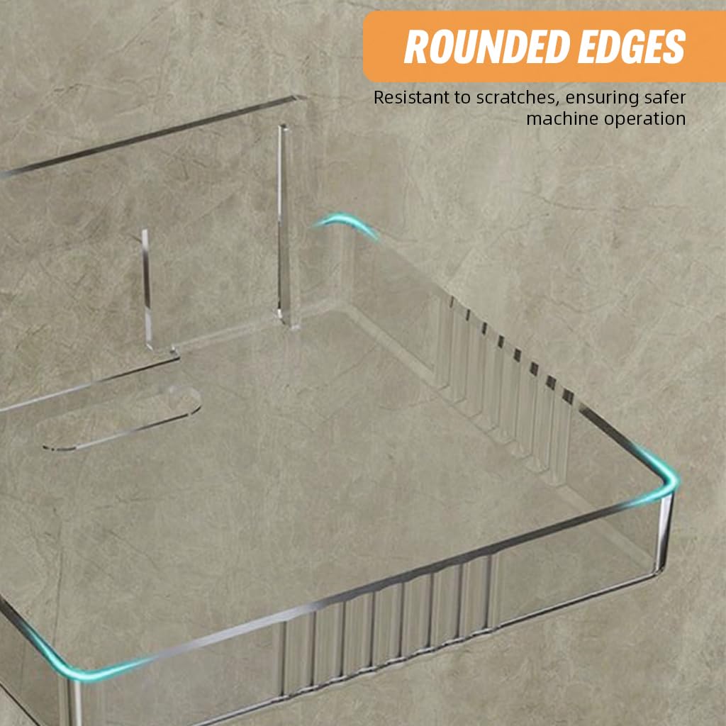 ZORBES Wall Mounted Security Camera Holder Tray 10x10.5 cm with Cable Opening | Clear Acrylic No Drill Baby Monitor Mount