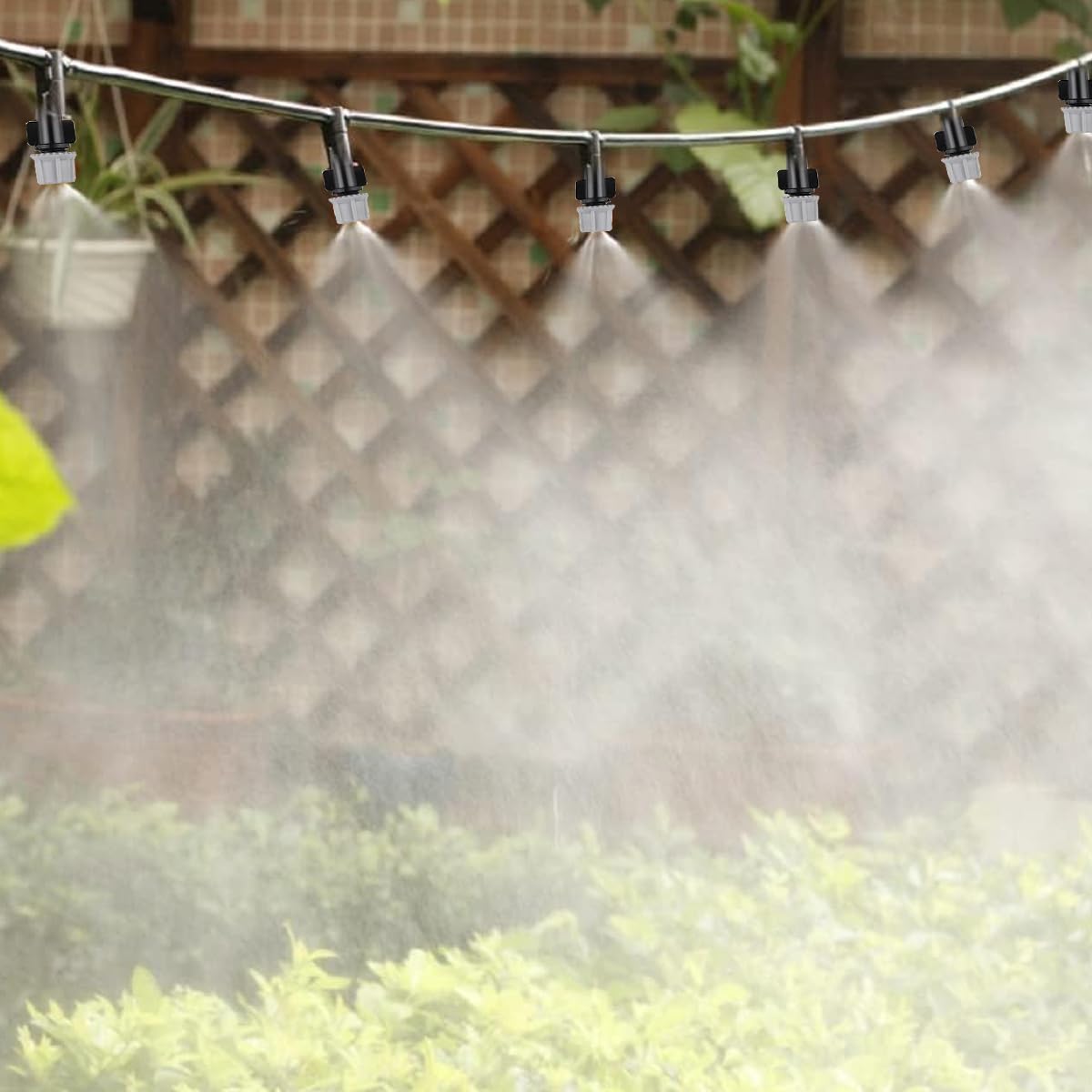 HASTHIP Automatic Garden Watering System with 10M Drip Pipe and 10 Tee Connectors | Outdoor Irrigation Kit for Plants