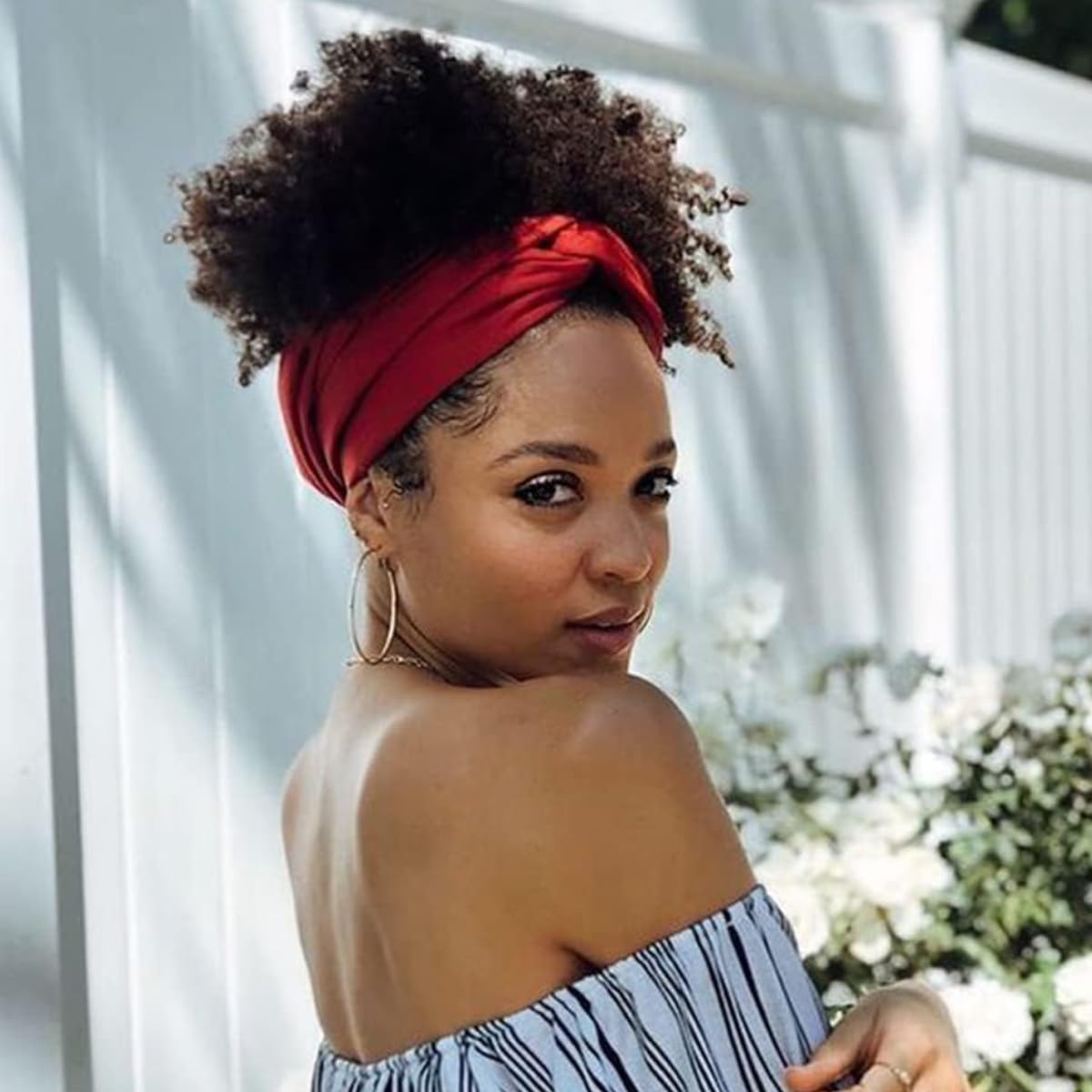 MAYCREATE Wide Hair Band for Women featuring Twisted Knots and 10.43×7.08 in Design | Soft Dacron Stretchy Headbands for Yoga and Makeup