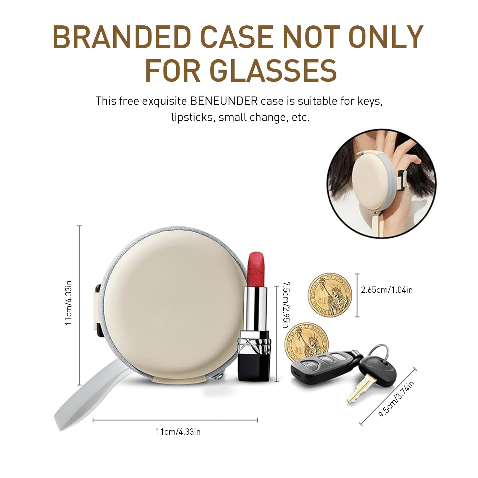 GUSTAVE Womens Foldable Sunglasses for Driving and Beach with UV Protection | Lightweight Frame