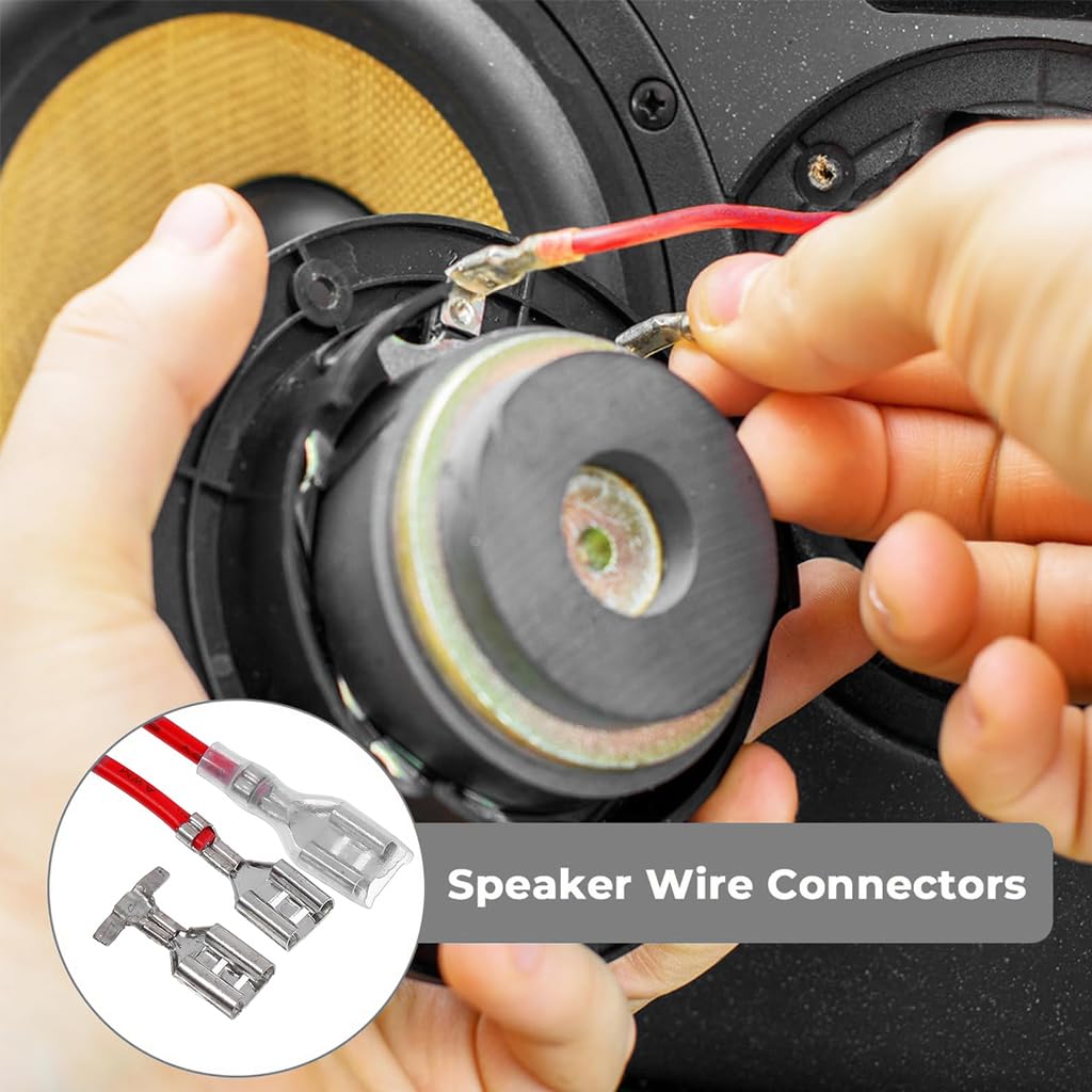 ZORBES Speaker Wire Connector Kit for Automotive and DIY Use featuring Quick Disconnect and 30PCS Multi Size Terminals