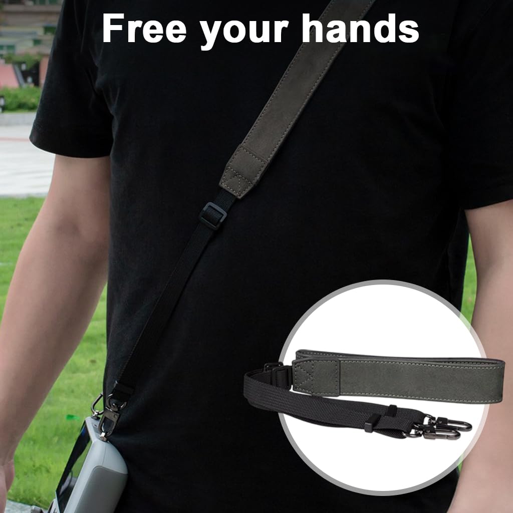 ZORBES Neck Strap Lanyard for DJI RC and RC Pro Controllers featuring Dual Adjustable Buckle and 23.6–29.5 in Range | Soft Nylon PU Patchwork Design