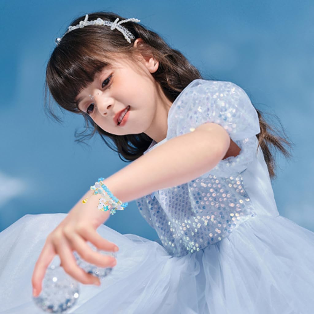 SANNIDHI Crystal Bracelet for Girls featuring Double Layer Beads and Cinnamoroll Charm | Cute Gift Jewelry