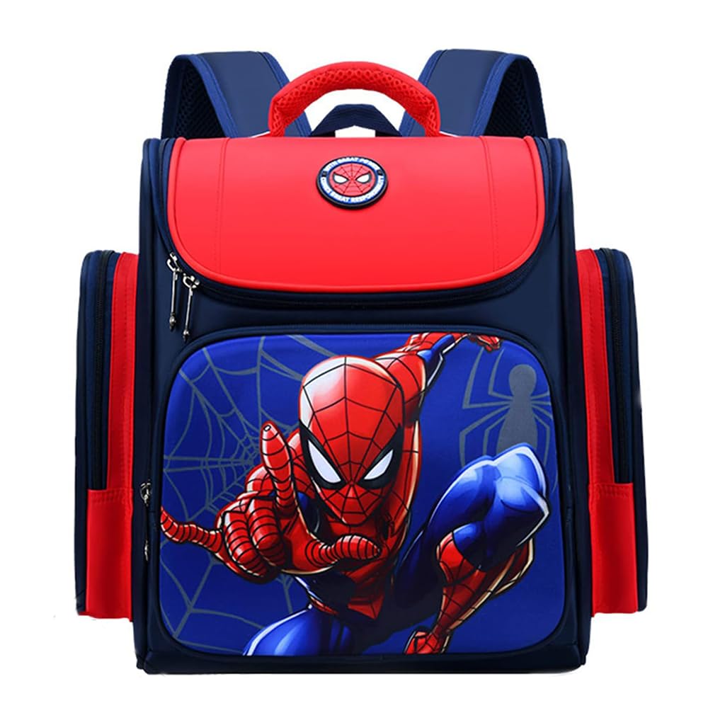 PALAY® School Backpack for Boy Kids Stylish Spider Man Waterpoof School Bag for Kids, Travel, Camping, Burden-relief School Backpack Gift  for Kids 3-6 Years Old, 27x13x38cm