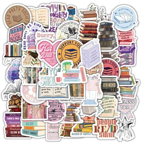 OFIFO® 60 Sheets Holographic Book Fragrance Stickers Set, Travel Stickers for Laptops, iPad, Tablets, Water Bottles, Notebooks, Guitars, Luggage, 3-6.5cm