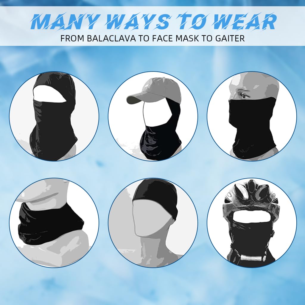 Proberos Ice Silk Arm Sleeves with UV Protection for Outdoor Sports | Breathable Unisex Face and Neck Cover