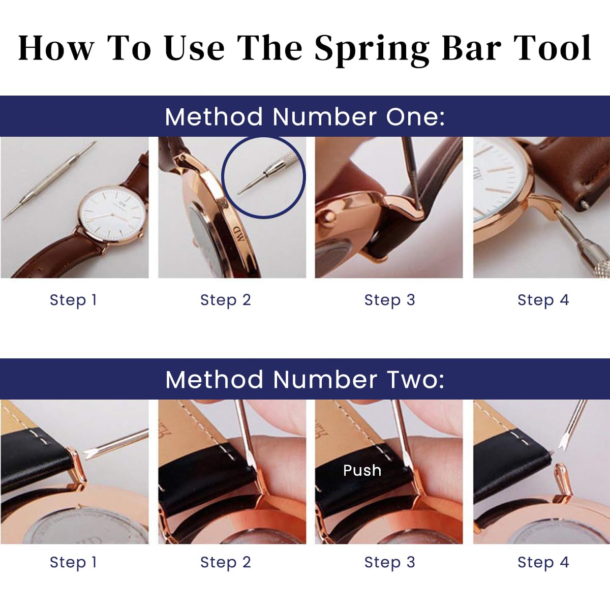 Serplex Watch Repair Kit for Battery Replacement and Strap Adjustment with Stainless Steel Tools & Carrying Case
