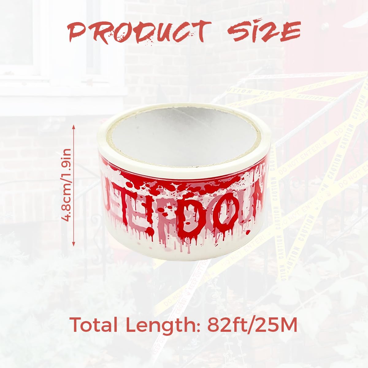 PATPAT Halloween Caution Tape for Party Decor featuring 4.8cm x 25m Roll | Indoor Outdoor Use