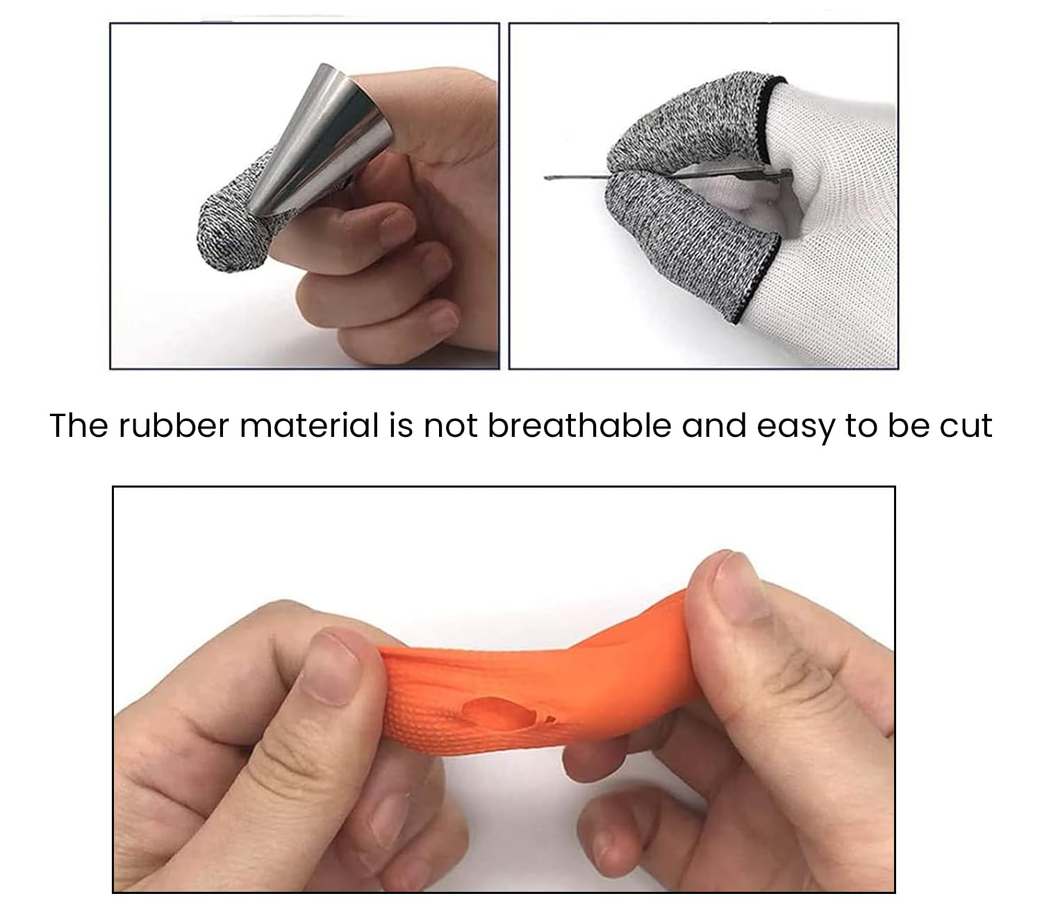 Supvox Gardening Finger Cots 10pcs for Pruning and Planting with Cut Resistant HPPE Sleeves