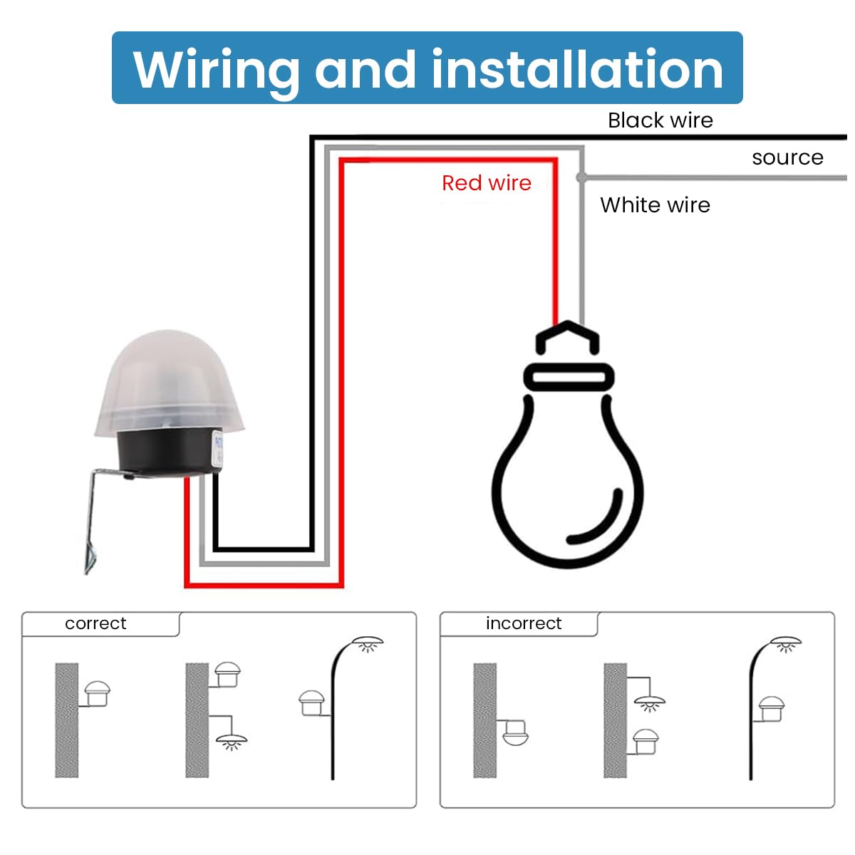 HASTHIP® Auto On/Off Photoresistor Dusk to Dawn LED Bulb