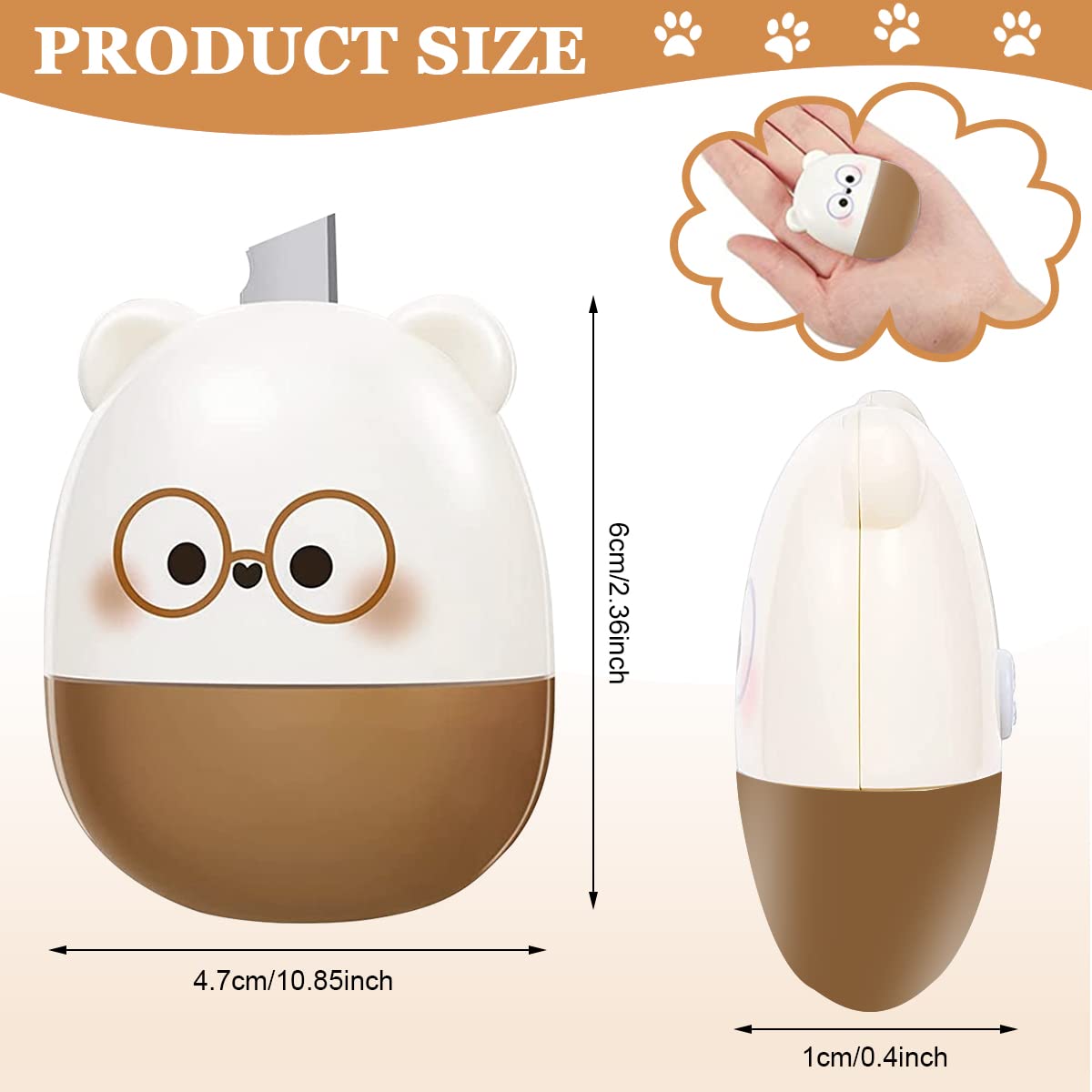 Climberty Identity Protection Roller Stamp for Privacy with 9 mm Blade and Refillable Ink | Brown