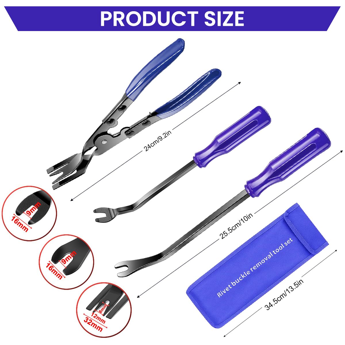 STHIRA Vehicle Pry Tools Set for Car Panel Removal featuring Dual Head and U Shaped Tools | 21PCS