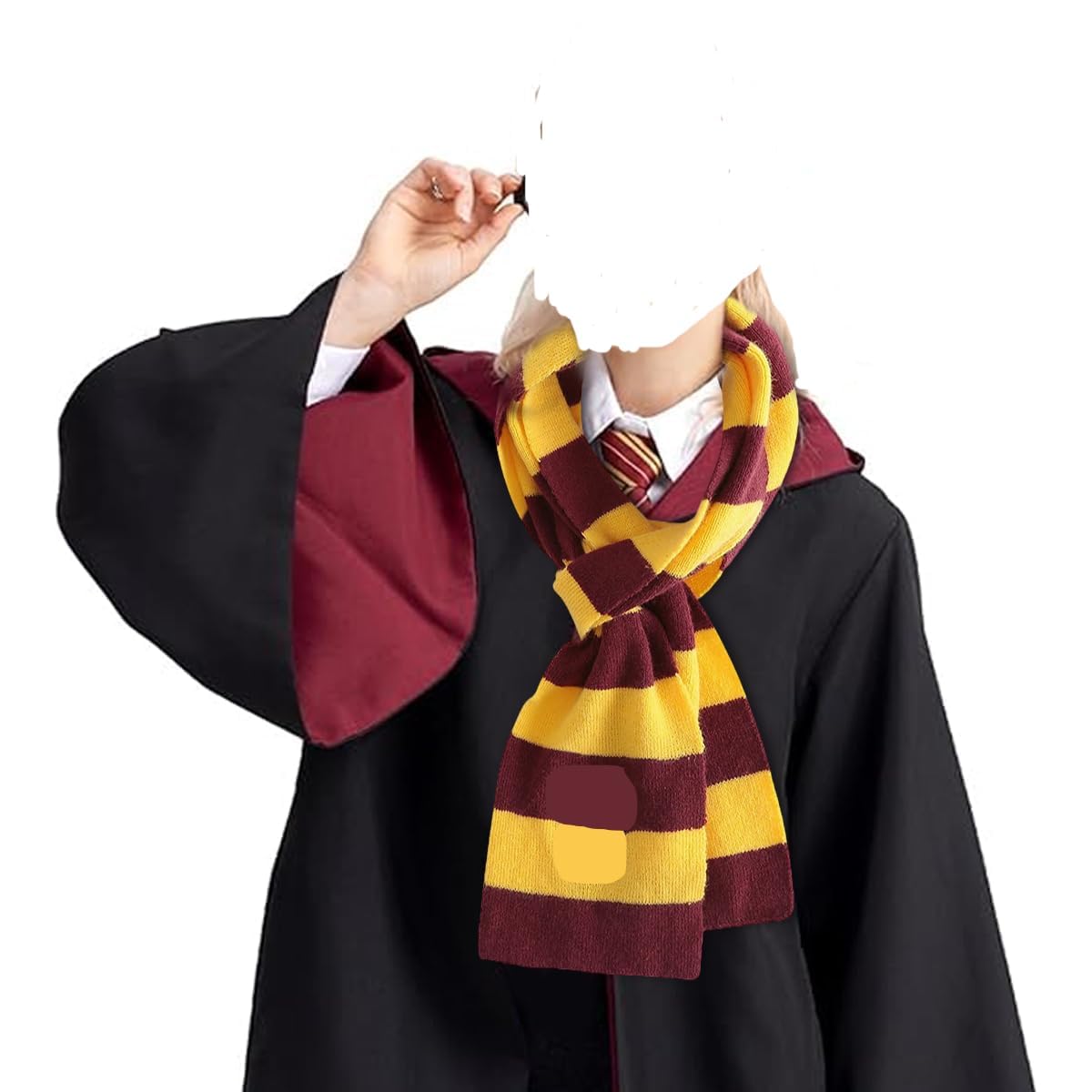 FANCYKU Harry Potter Scarf for Cosplay and Winter Wear featuring 170 cm Knit Acrylic Stripes | Unisex Gift Accessory