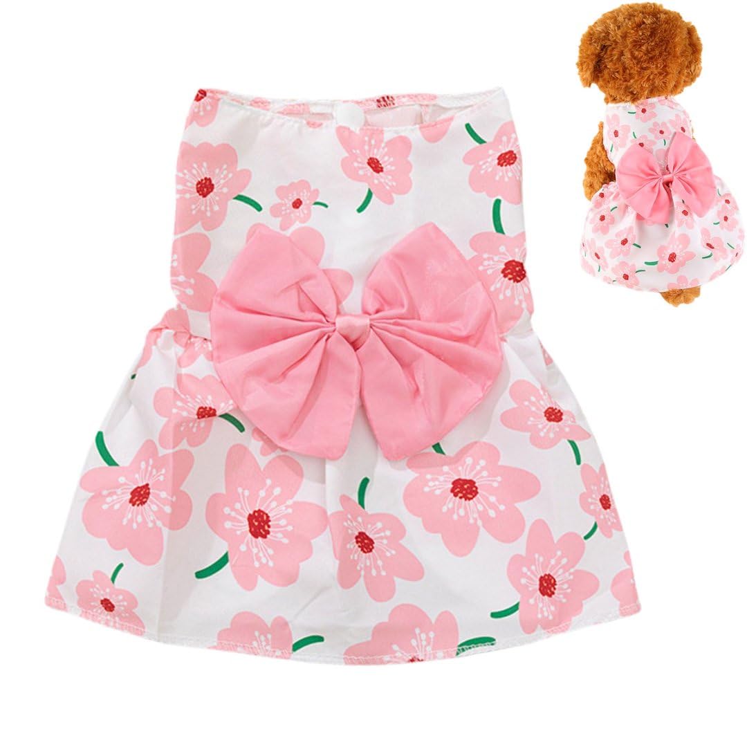 ZIBUYU® Dog Dress,1PC Dog Dresses with Cute Bowknot