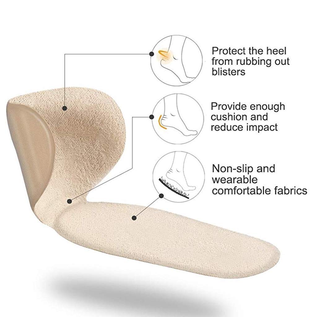PALAY Heel Grips for Loose Shoes featuring T Shape Design and 3 Pairs in 3 Colors | Unisex