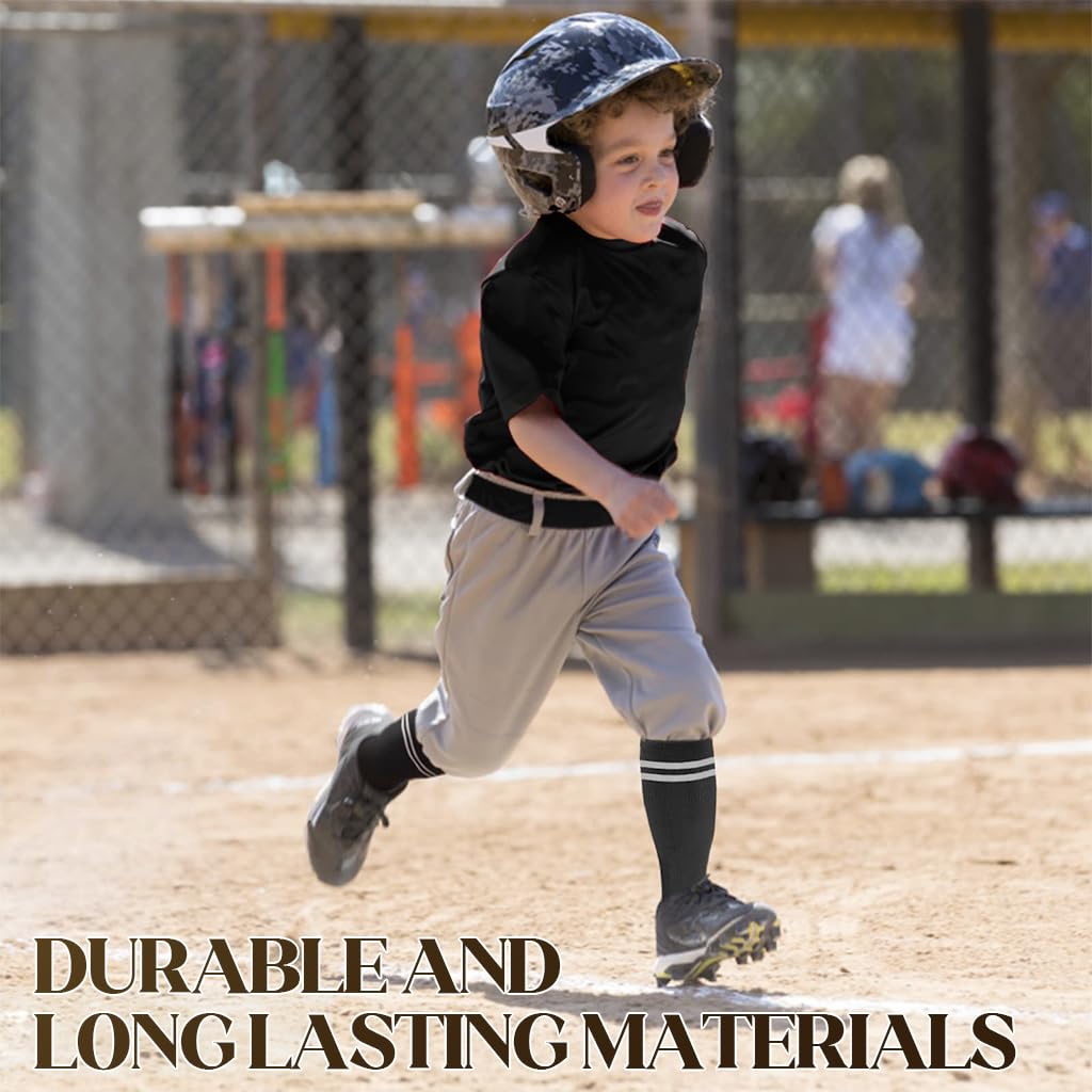 SNOWIE SOFT Kids Belts with Quick Release Buckle for School and Sports | 2Pcs Black & Brown Elastic Fit 31–37.4 in