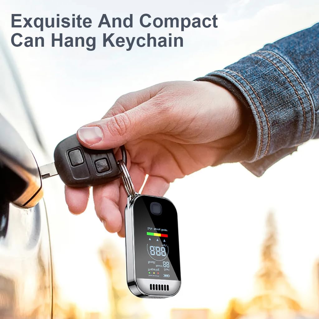 STHIRA Alcohol Tester for Personal and Professional Use with LCD Display | 0.00–0.199% BAC Non Contact USB Rechargeable Breathalyzer