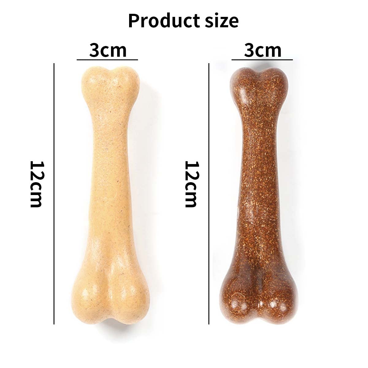 Qpets 2pcs Dog Toys for Puppies, Dog Bone Toy Molar Toy Puppy Teething Chew Stick Healthy Bone Toy Chew Toy for Small Dogs Safe and Non Toxic