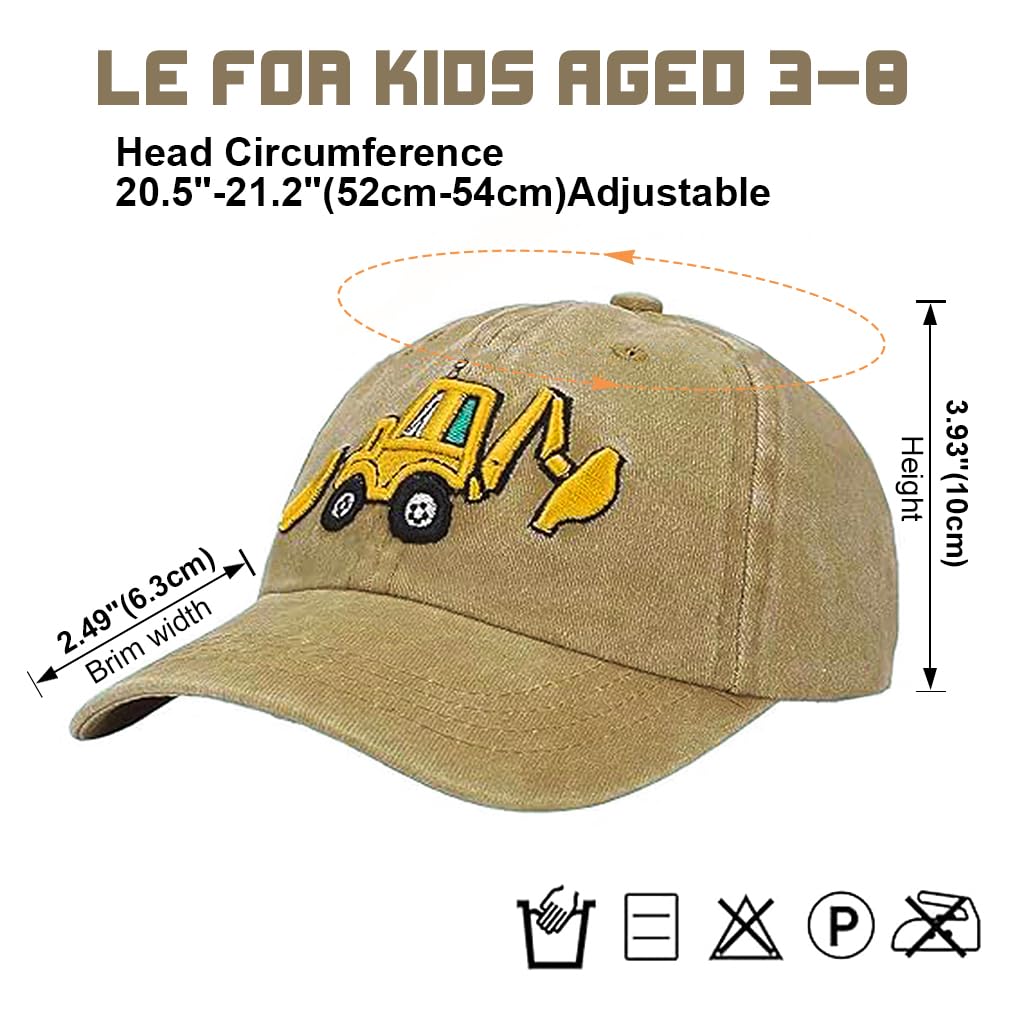 GUSTAVE Kids Baseball Cap for Summer with UV Protection and Adjustable Buckle | Cotton Hat for 3–8 Year Old Boys and Girls