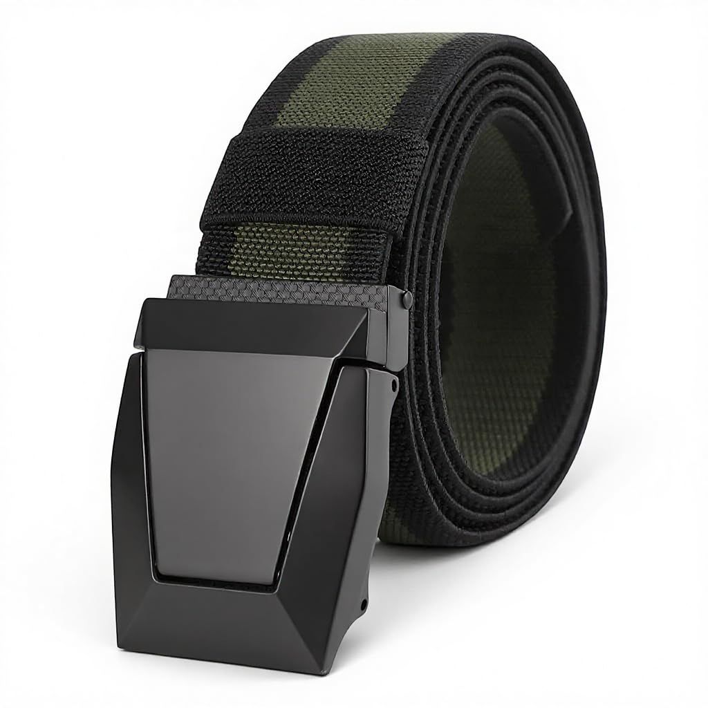 GUSTAVE Belts for Men with Quick Release Alloy Buckle and Adjustable Nylon Webbing 120cm