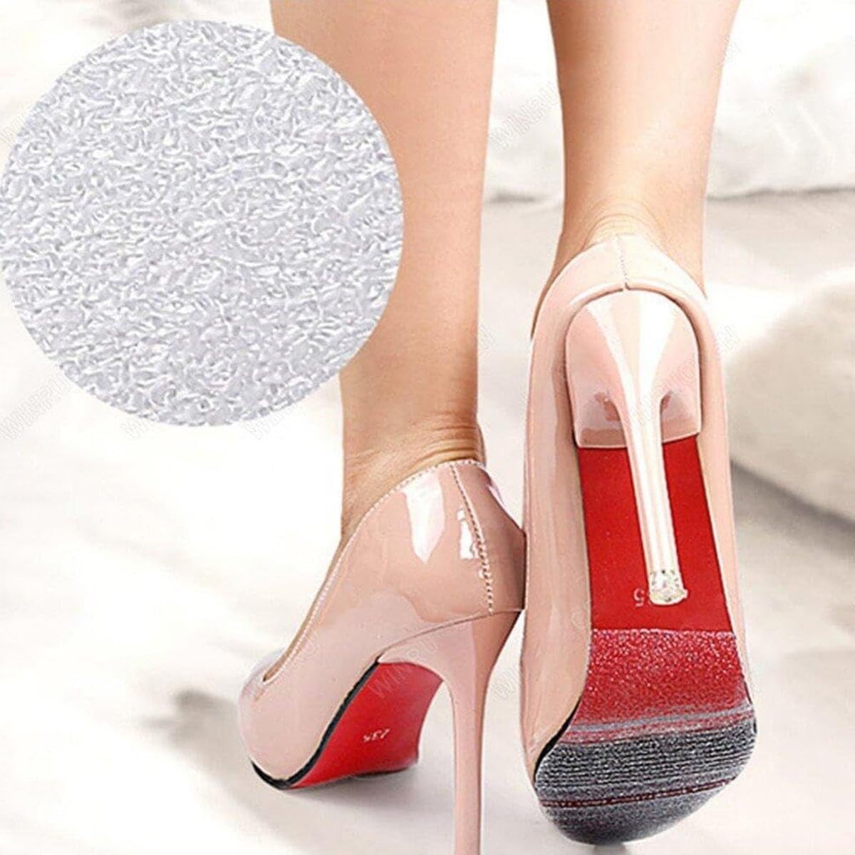 PALAY Sole Protector for High Heels with Self Adhesive PVC Film 10x200cm | Transparent Anti Slip Design