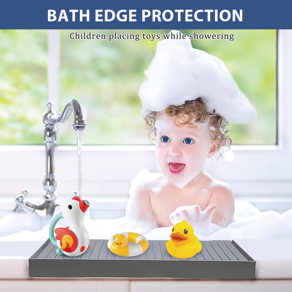 HASTHIP Sink Splash Guard for Kitchen Water with 4x20 in Dry Wet Separation Strip 2PCS