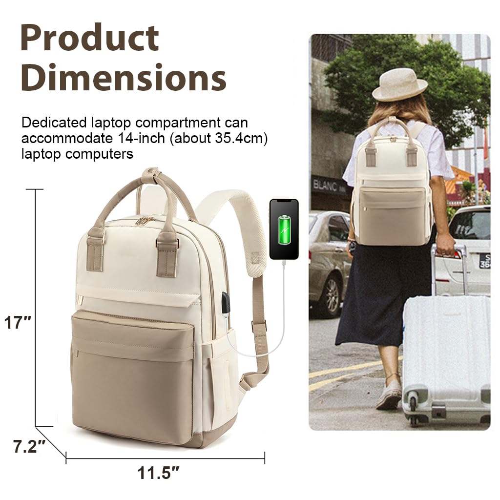 PALAY Laptop Backpack for Travel and School featuring USB Charging Port and Oxford Cloth Design