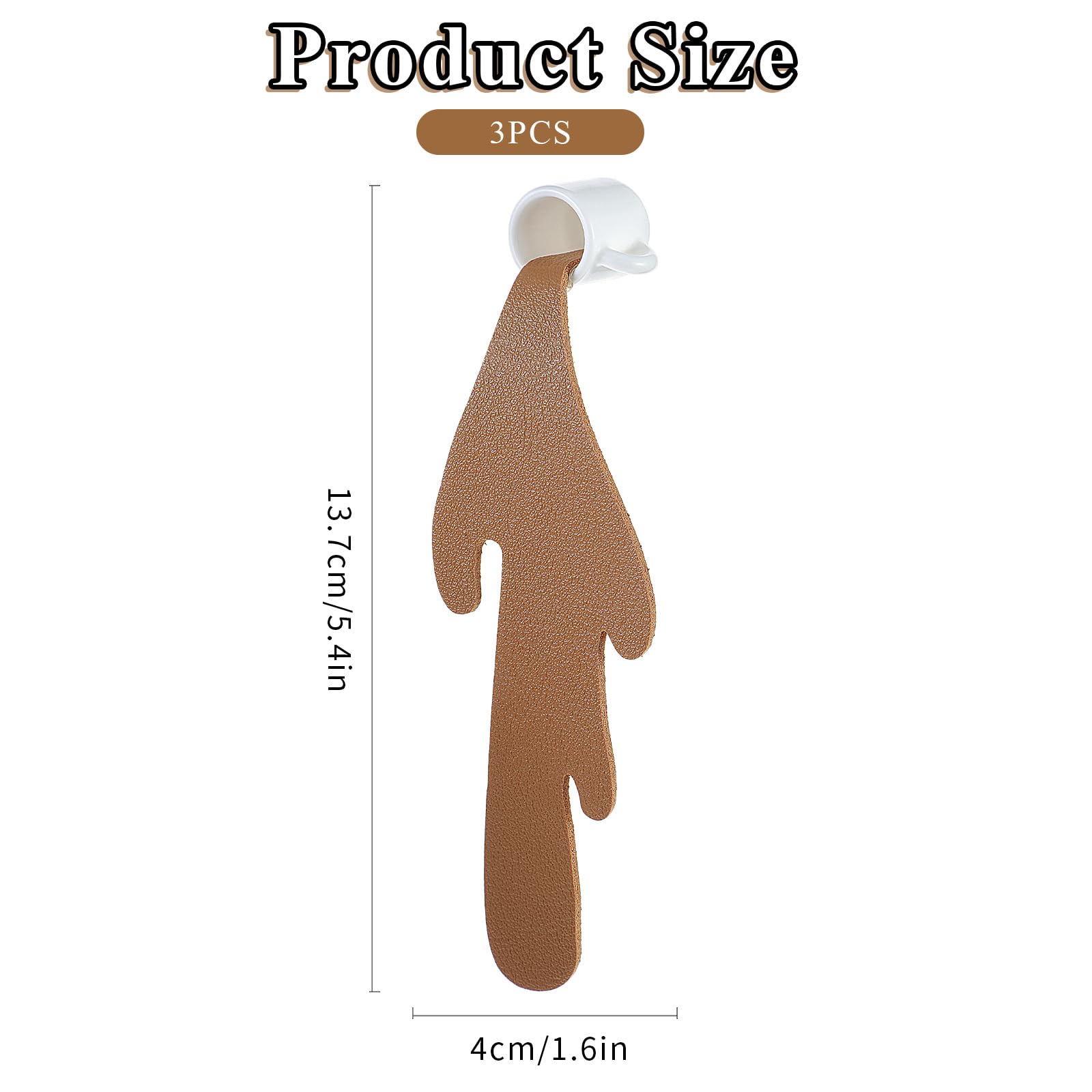 OFIFO Coffee Mug Design Bookmark Set for Reading with 3 Unique Spilled-Themed Pieces | Gift for Coffee Lovers and Bibliophiles