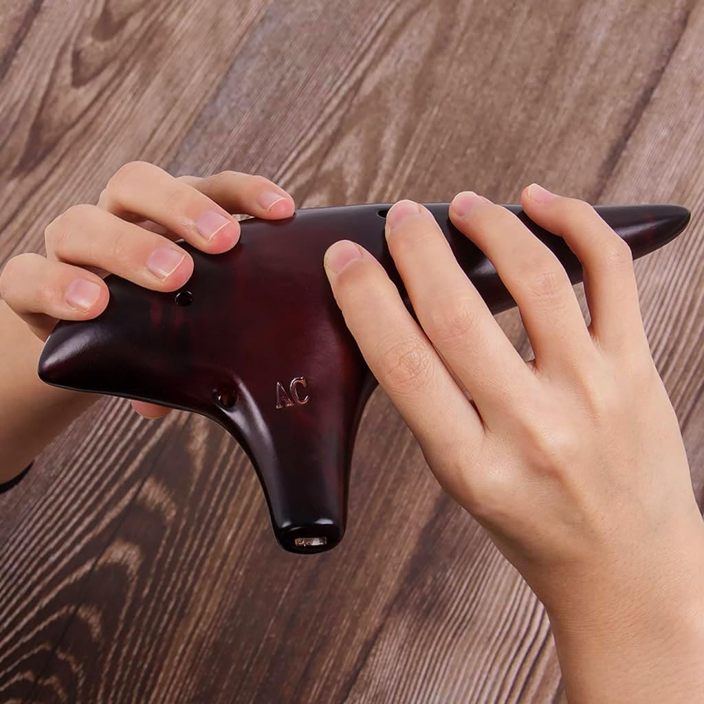 PATPAT Zelda Ocarina 12 Hole Alto C Music Instrument with Triforce Symbol | Ceramic Gift for Fans