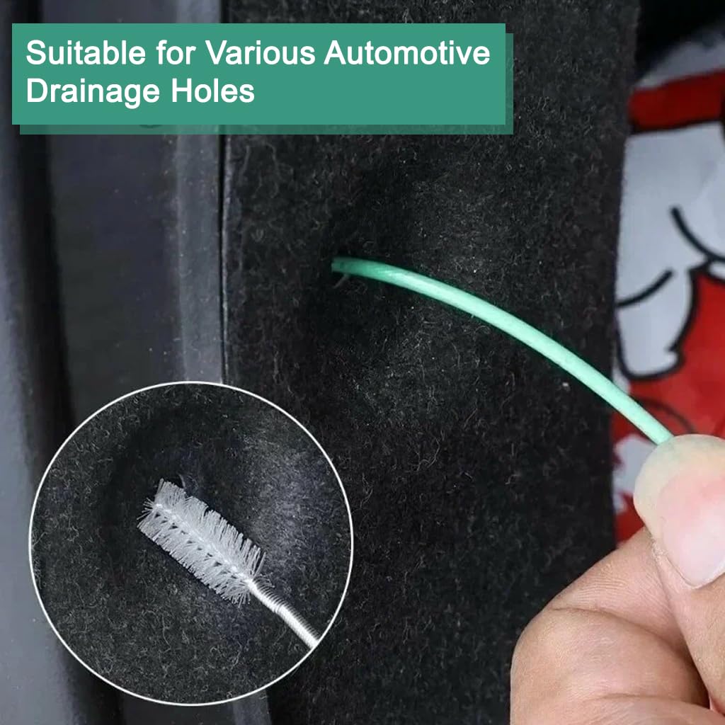 STHIRA Pipe Cleaning Brush for Car Drainage Ports featuring 9.8 ft Flexible Hose & Nylon Bristles