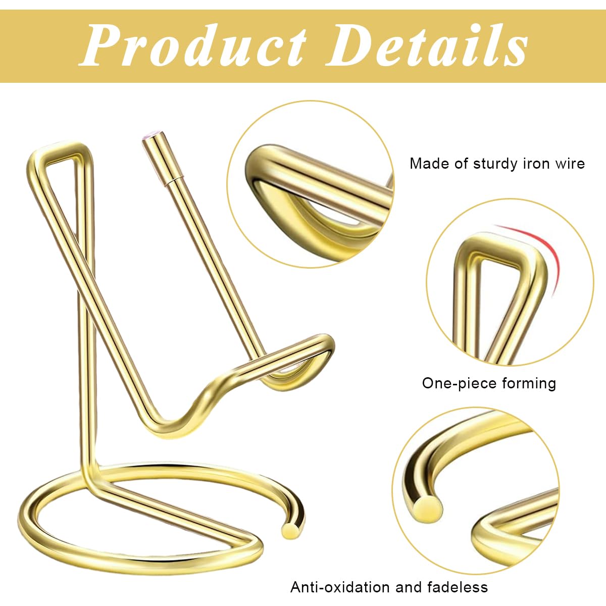 Climberty Visiting Card Holder for Desk with Phone Stand and 30‑40 Card Capacity in Gold | Professional Organizer for Men