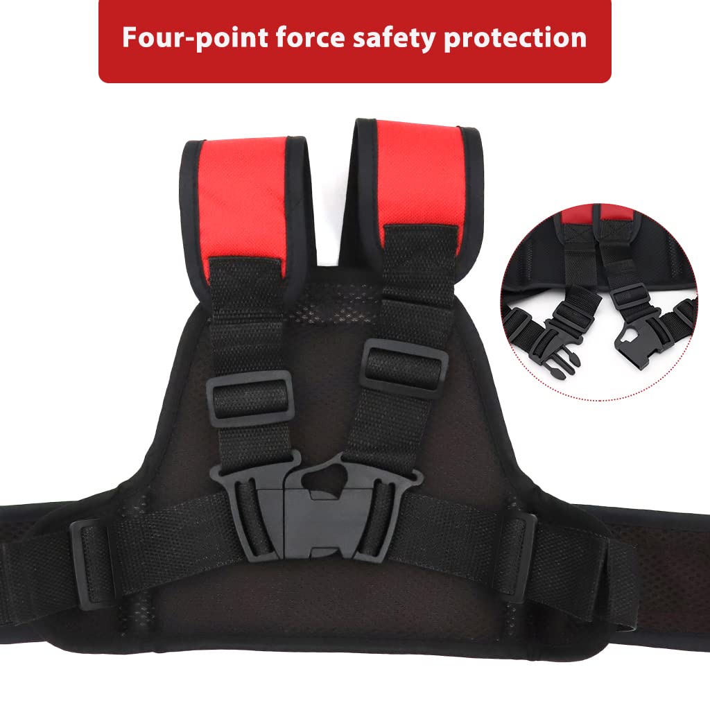 Venzina Safety Harness Belt for Kids Motorcycle Rides with 4 Strap Buckle and Reflective Strips | Adjustable Fit 90 165cm