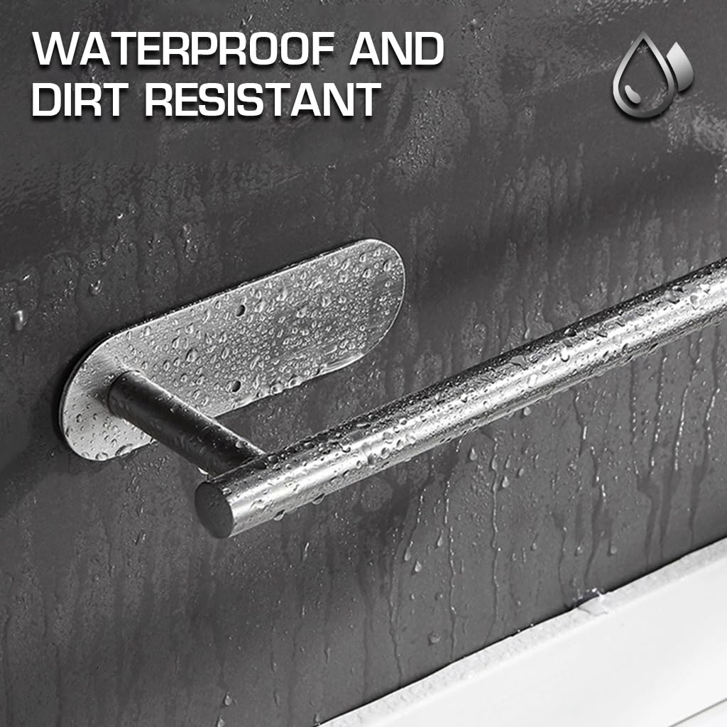 ZIBUYU Towel Hanger for Bathroom with Self Adhesive Design and 33cm Stainless Steel Build