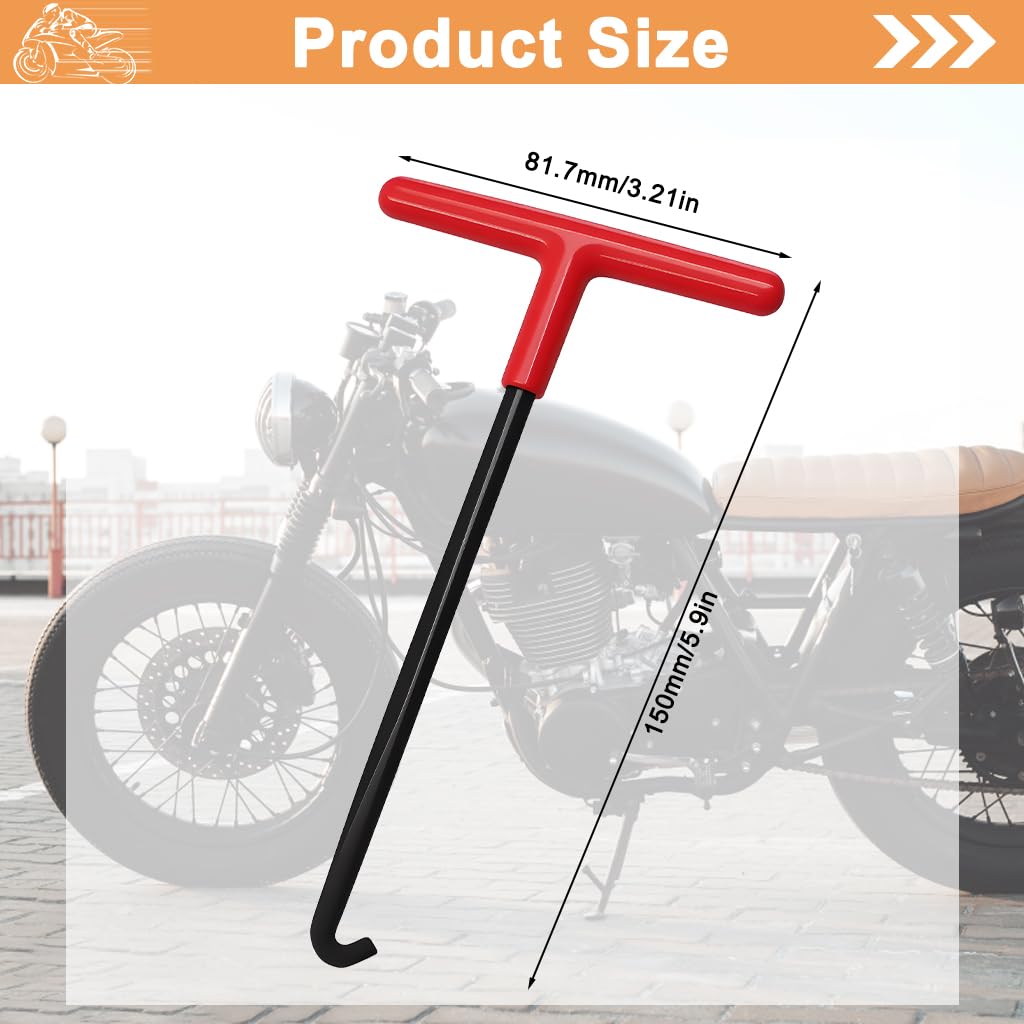 STHIRA Motorcycle Brake Hook Tool for Brake Spring Removal with 5.9 in T Handle | Hardened Steel