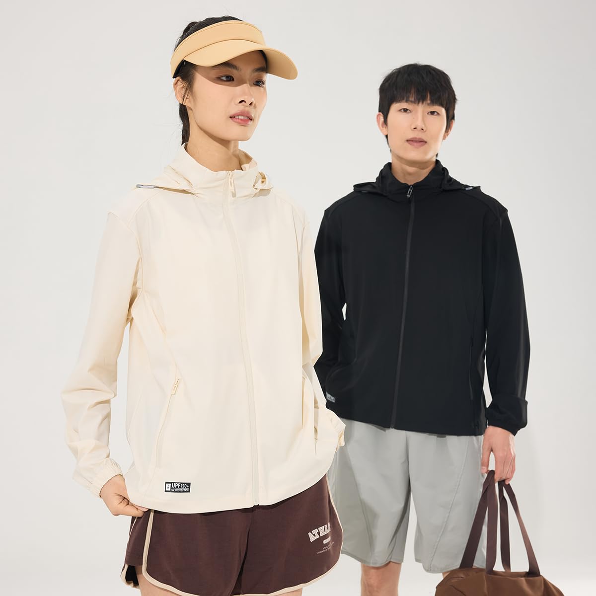 Venzina® UPF 150+ Sun Jacket for Women, Stylish UV Sun Protection Jacket, Cool Feel Quick Dry Sun Hoodie, Fashion Modern Fit with Removable Hat & Zip Pocket, Light Purple, XXL