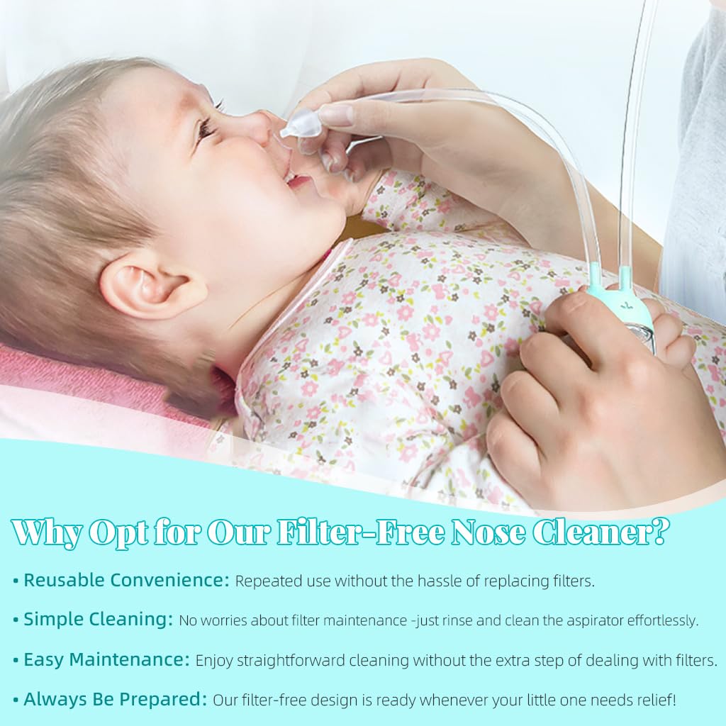 SNOWIE SOFT Nasal Aspirator for Baby with 15ml Transparent Chamber and Soft Silicone Tip | Easy Clean Newborn Nose Cleaner