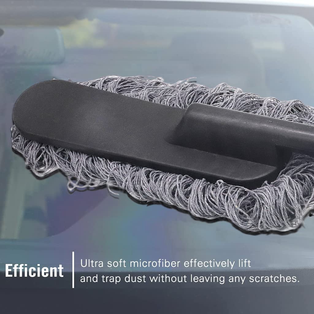 STHIRA Car Duster Brush for Interior and Exterior Cleaning with Detachable Handle | Multi‑Purpose Microfiber Tool