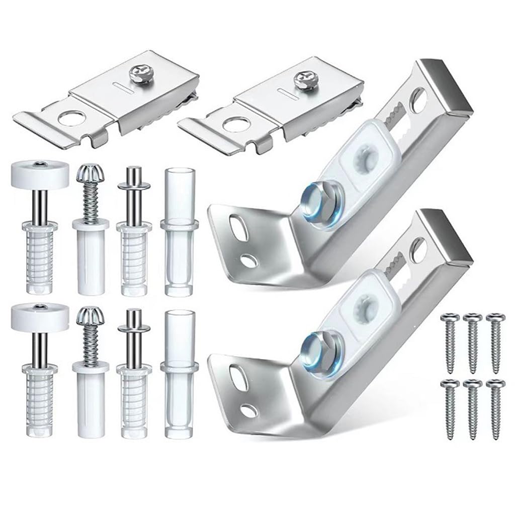 Serplex Bifold Door Hardware Repair Kit for Closet and Folding Doors with 3/8 Pivot and 7/8 Guide Wheel | Carbon Steel Brackets and Smooth Sliding Design