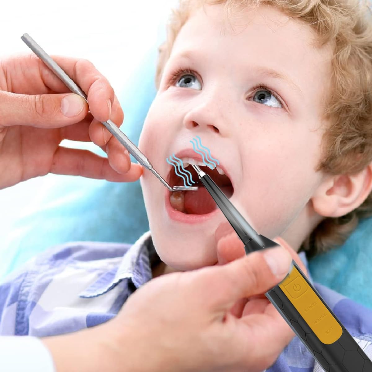 HANNEA Plaque Remover for Teeth with LED Light and 3 Modes featuring 2 Heads | USB Rechargeable