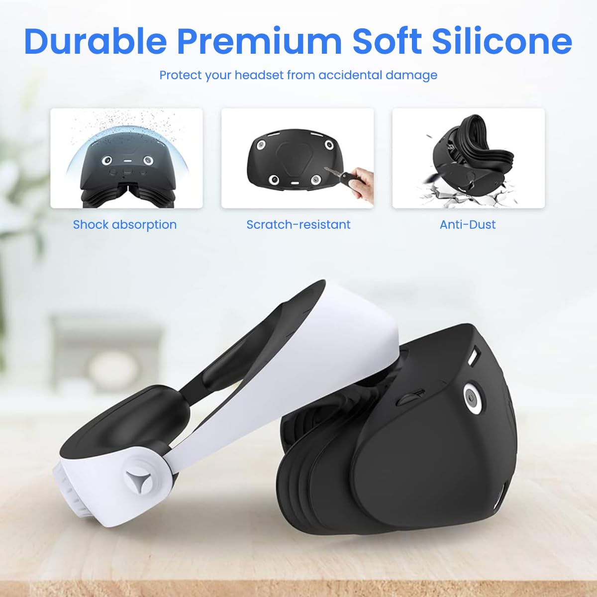 ZORBES VR Protector Covers for PlayStation VR2 with Silicone Headset and Lens Protection | Easy to Clean Set for VR Players