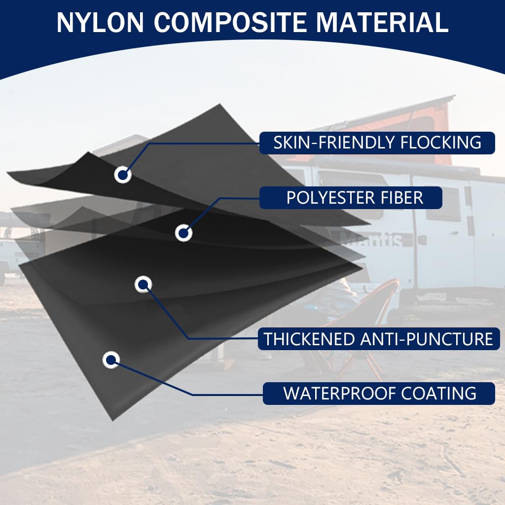 Proberos Air Mattress for Car Travel with Back and Arm Supports 128x77cm | Flocking PVC