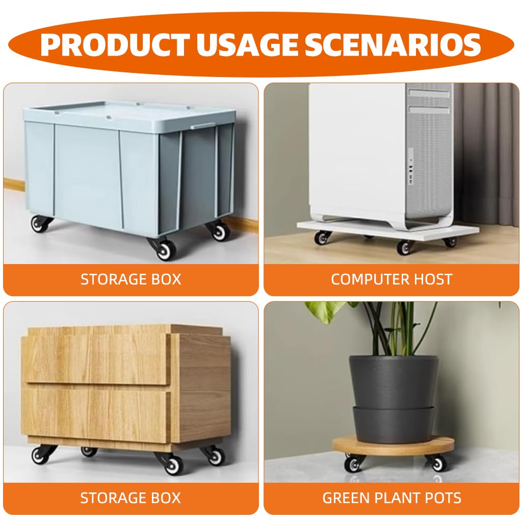 Rigid Caster Gate Wheels for Sagging Wooden Doors with 2.36 in Alloy Axles | Smooth Sliding