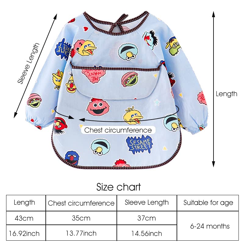 SNOWIE SOFT Baby Bib for Toddlers featuring Waterproof TPU Fabric and Elastic Sleeves | Fits 6–24 Months