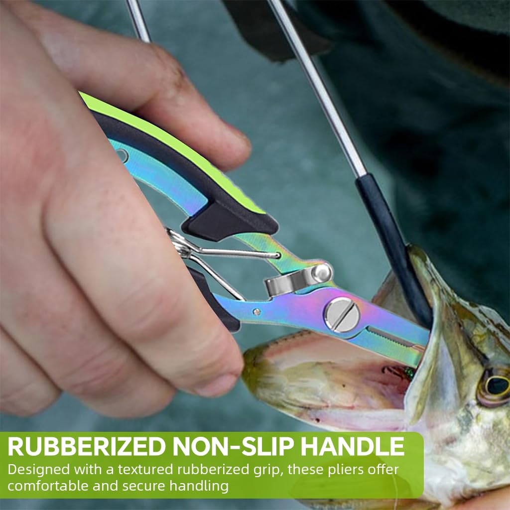 Proberos Fishing Plier for Anglers with Spring-Loaded Grip and Stainless Steel Build | 2 PCS
