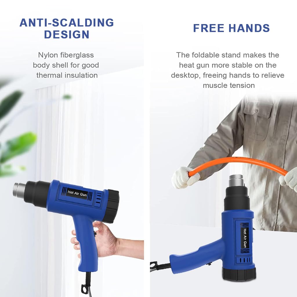 Serplex Wired Hot Wind Gun for Resin Art with 2000W Heating and Stepless Speed Control