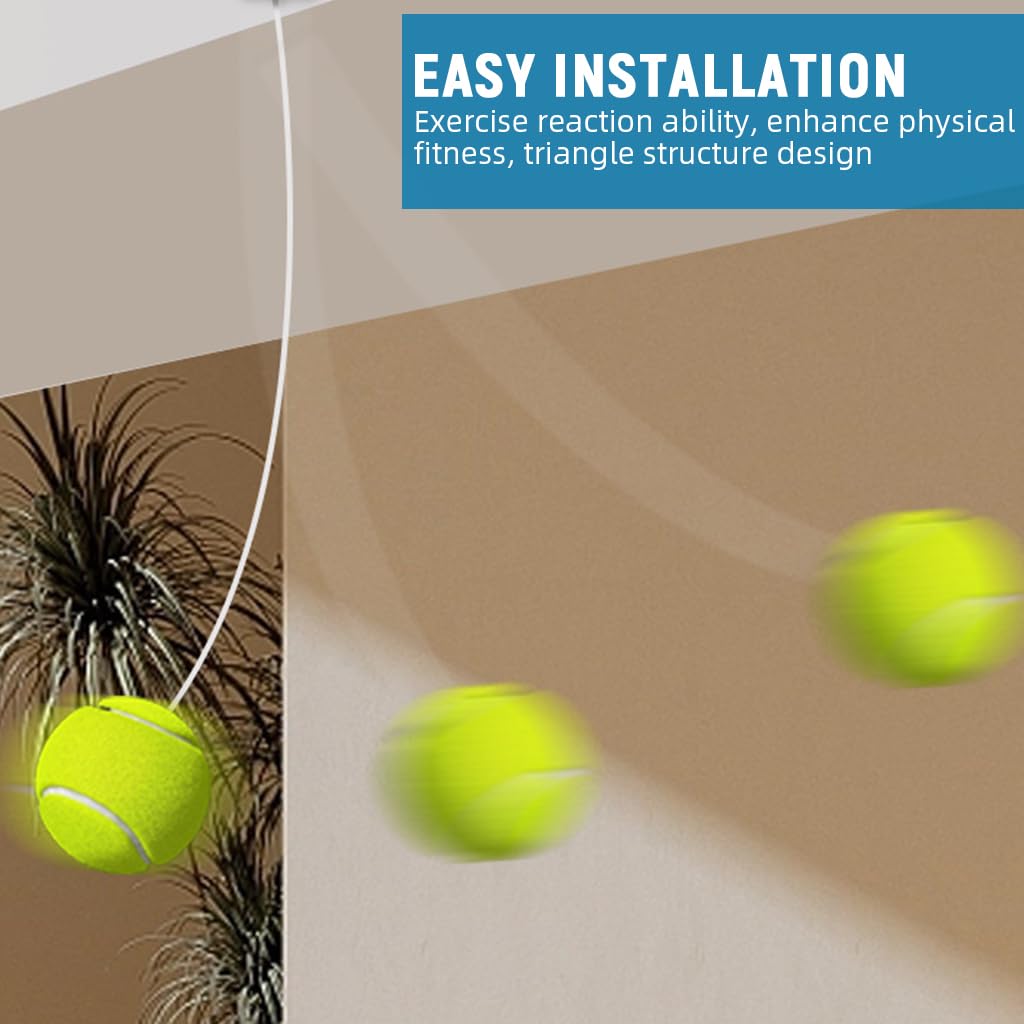 HASTHIP Cricket and Baseball Training Device with 3 Balls for Reflex and Coordination | Door Hanging Indoor & Outdoor Striking Practice Tool