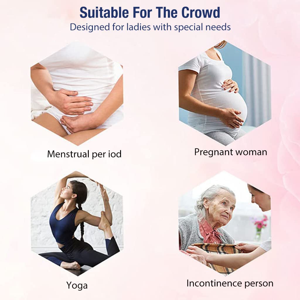 ZIBUYU Reusable Sanitary Cloth Pads for Periods with Snap Button Design and 3 Sizes | Bamboo Fleece Pack of 3