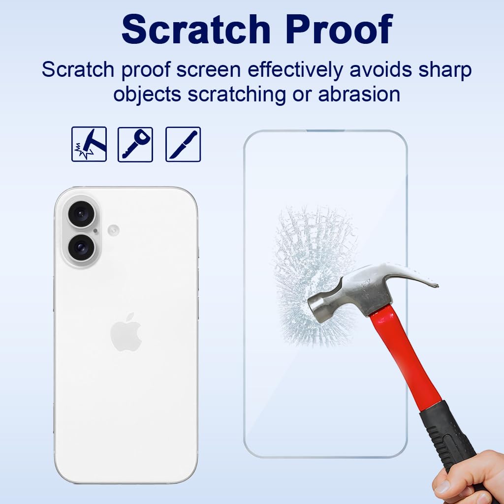 ZORBES iPhone 17 Screen Protector Set with 3+3 Tempered Glass and Snap-On Lens Covers | Bubble-Free Installation