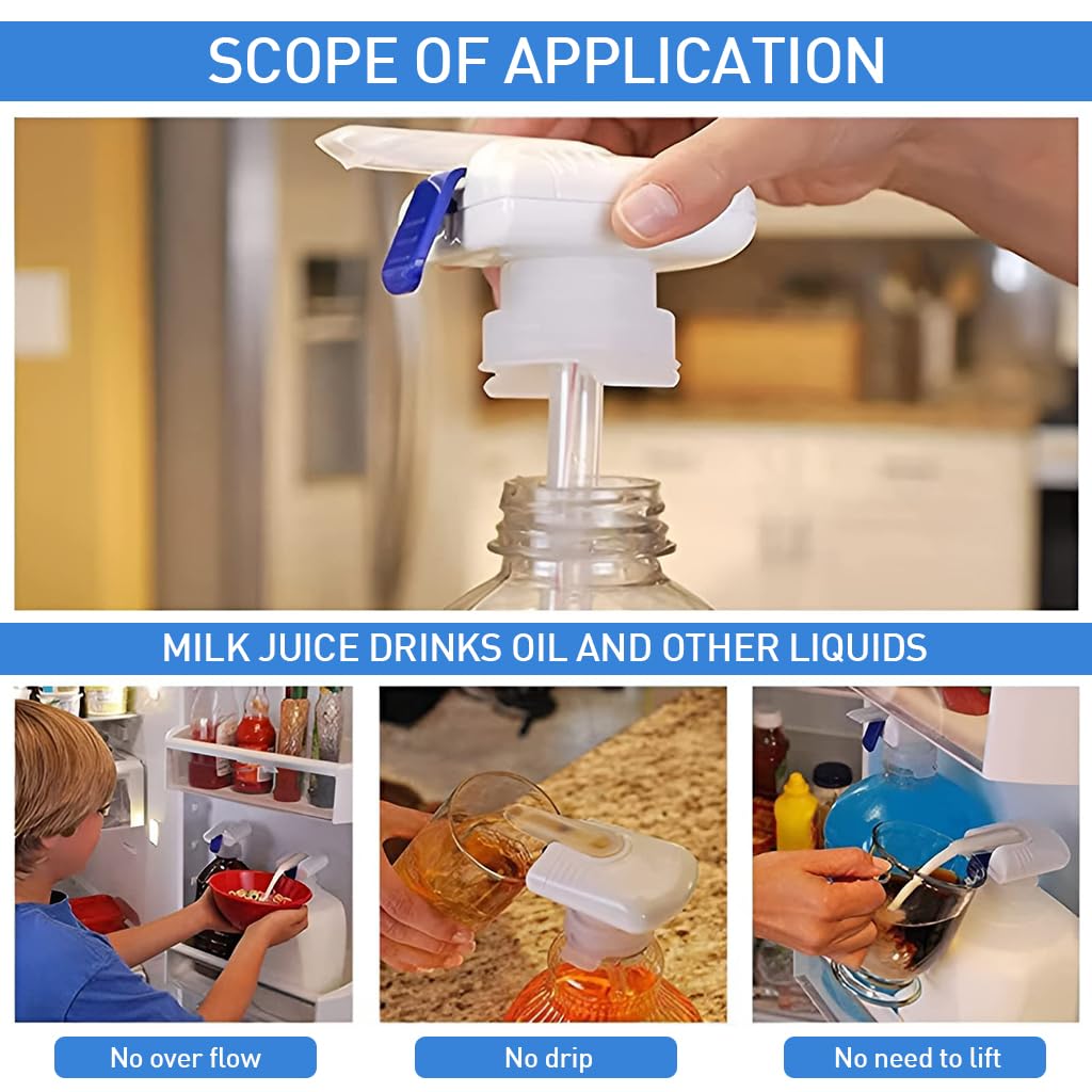 HASTHIP Easy Water Dispenser Pump for Bottles featuring Squeeze Button | 2Pcs Battery Operated